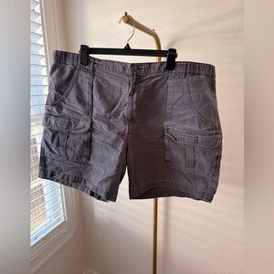 Dockers Savane Men’s Cargo Shorts Gray 40W 100% Cotton Utility Pockets